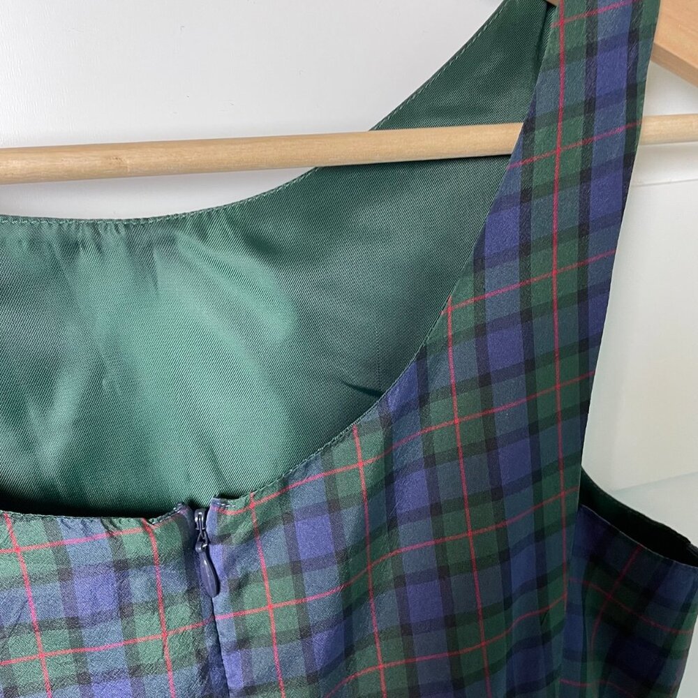 Tommy Hilfiger Silk Plaid Midi Dress - Picture 8 of 10